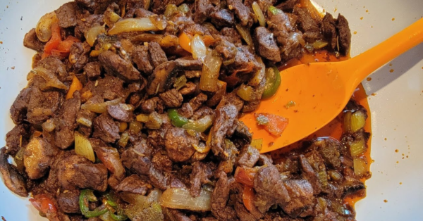 Zil-Zil tibes beef dish with peppers and spices